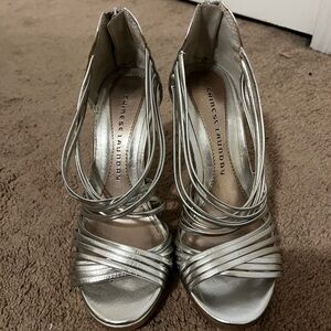 Chinese Laundry Strappy Heels - Silver 8.5